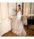 One shoulder lace appliques sexy wedding dress