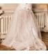 Una spalla lace applique sexy abito da sposa