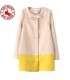 Fashionable bowknot yellow and pink coat