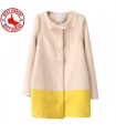 Fashionable bowknot yellow and pink coat