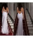 Rose del merletto 3D super sexy abito da sposa in rilievo
