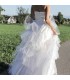 Simple raffle wedding dress