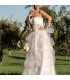 Simple raffle wedding dress