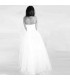 White transparent corset crystals sexy wedding dress