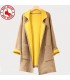 Cappotto di lana giallo blocco colore
