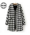 Black&White zipper coat