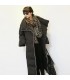 Mode noir super long manteau