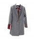 Stand collar one button coat