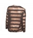 Nero trasparente strisce paillettes maglione