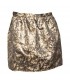 Golden brocard mini skirt