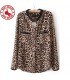 Leopard wild print long sleeved shirt