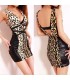 Sexy cuts leopard print fashion dress