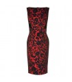 Leopard print stretch red dress