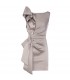 Gray metallic special folds dress