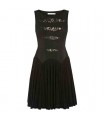 Lace and Jersey pleated skirt special cut dress