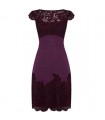 Purple lace embellished elegant dress