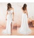 Super sexy sequins embellished lace wedding dress