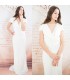 Ivory silk soft elegant wedding dress