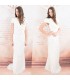 Ivory silk soft elegant wedding dress