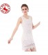 White embellished graphic dress
