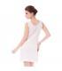 Weißes verschönertes graphisches Kleid