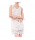 White embellished graphic dress