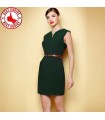 Elegante grüne Metall Reißverschluss Kleid