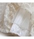 Weiß Organza Blumenstickerei Kleid