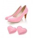 Chaussures talon rose moyen avant coeur