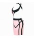 Sexy rosa Kreuz Multifunktionsleiste Bandage Kleid