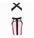 Sexy rosa Kreuz Multifunktionsleiste Bandage Kleid