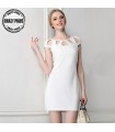 White chic cut outs dress