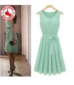 Mint grün plissierten Kleid