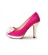 Chaussures de boutons rose chaud