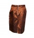 Tafetta chocolate slim pencil skirt