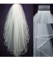 Tulle blanc mariage simple voile