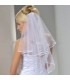 White tulle simple wedding veil