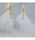 Three layers crinoline skirt wedding dress