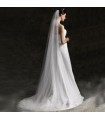 Long veil train wedding dress