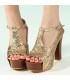 New style lace gold sandals