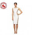 White chic side embellished dress