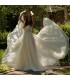 Soie naturelle robe de mariage de rêve de textile de luxe