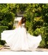 Soie naturelle robe de mariage de rêve de textile de luxe