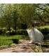 Natural silk luxury textile dream wedding dress