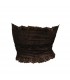 Brown special lace bandeau top