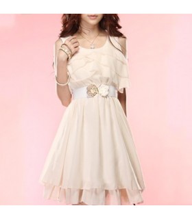 White chiffon dress
