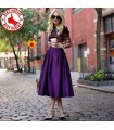 Vintage pleated taffeta purple skirt