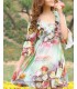 Luxury flowers printed chiffon dress