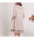 Hollow out vintage lace long sleeve dress 