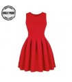Pouf roten Kleid
